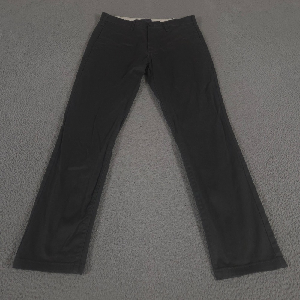 Levi Strauss & Co Pants Mens 31x30 Charcoal Straight Leg Chino Stretch WaterLess